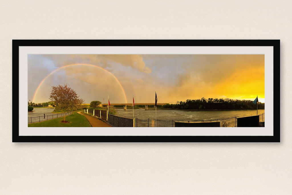 Double Rainbow Over Memorial Wall